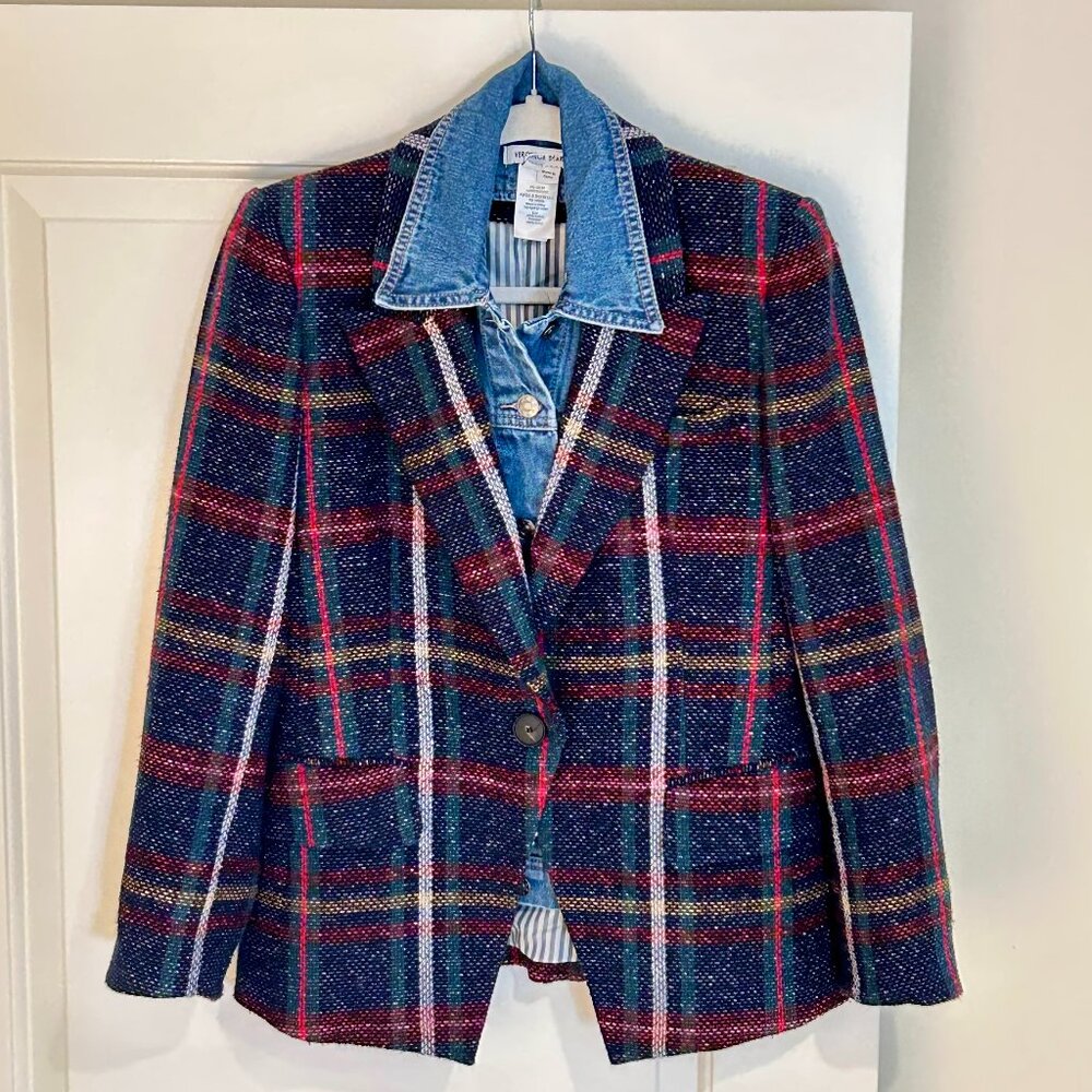 Veronica Beard Plaid Dickey Blazer, size 6